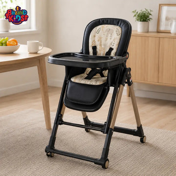 JOYOUS PREMIUM FOLDABLE BABY HIGH CHAIR - BLACK