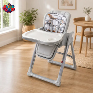 JOYOUS PREMIUM FOLDABLE BABY HIGH CHAIR - GREY