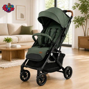 KIDILO ROYAL COMFORT BABY STROLLER - D GREEN