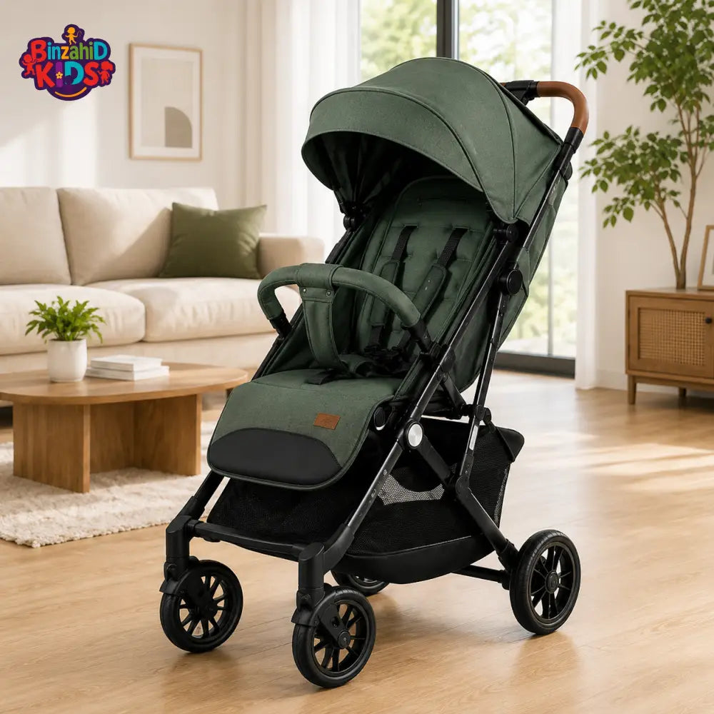 KIDILO ROYAL COMFORT BABY STROLLER - D GREEN