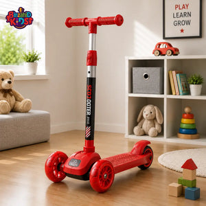 KIDS MINI 3-WHEEL FOLDABLE SCOOTER - RED