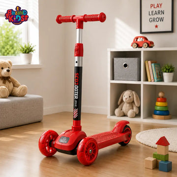 KIDS MINI 3-WHEEL FOLDABLE SCOOTER - RED