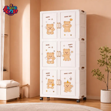 KIDS MULTI COMPARTMENT STORAGE WARDROBE