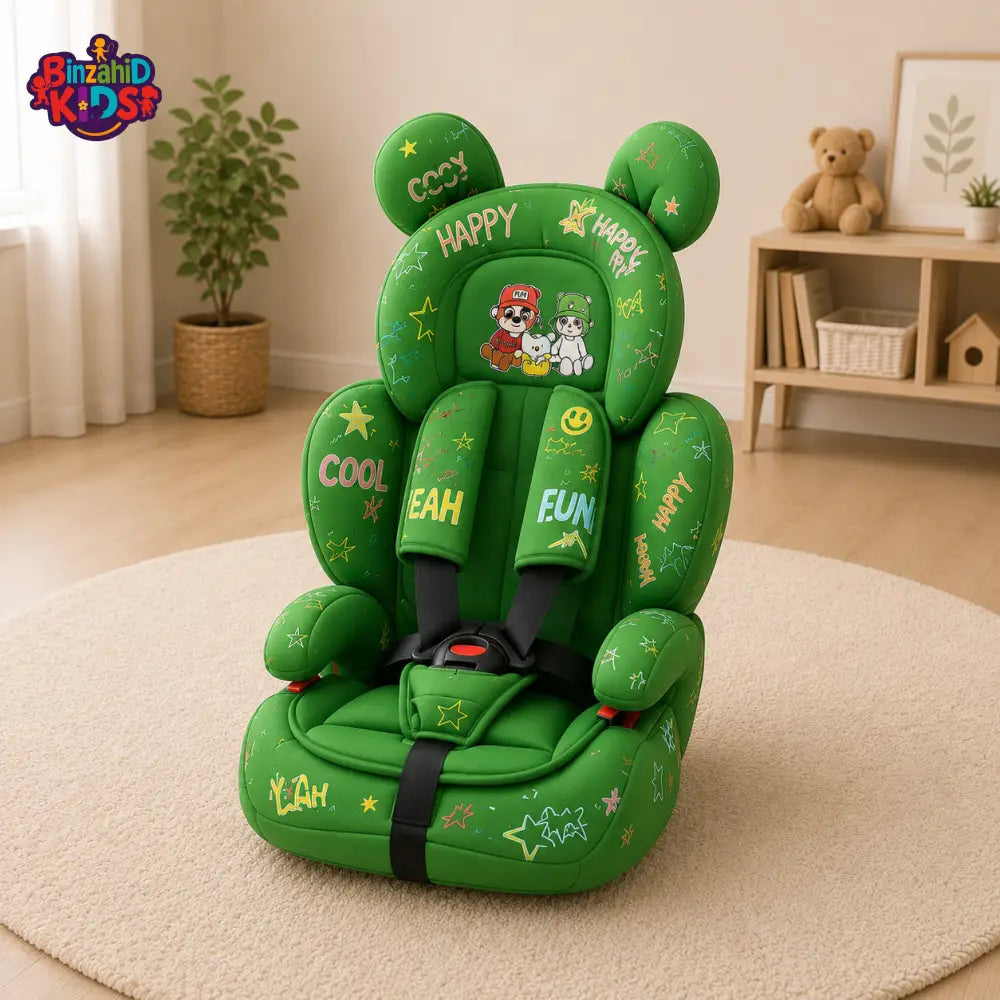 KIDS SAFETY BOOSTER CAR SEAT - GREEN