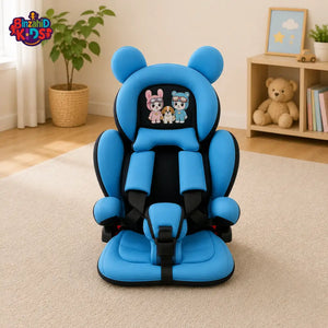 KIDS SAFETY BOOSTER CAR SEAT - LIGHT BLUE