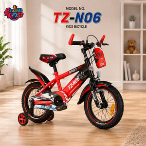 KIDS TRAINING BICYCLE WITH SUPPORT WHEELS - RED