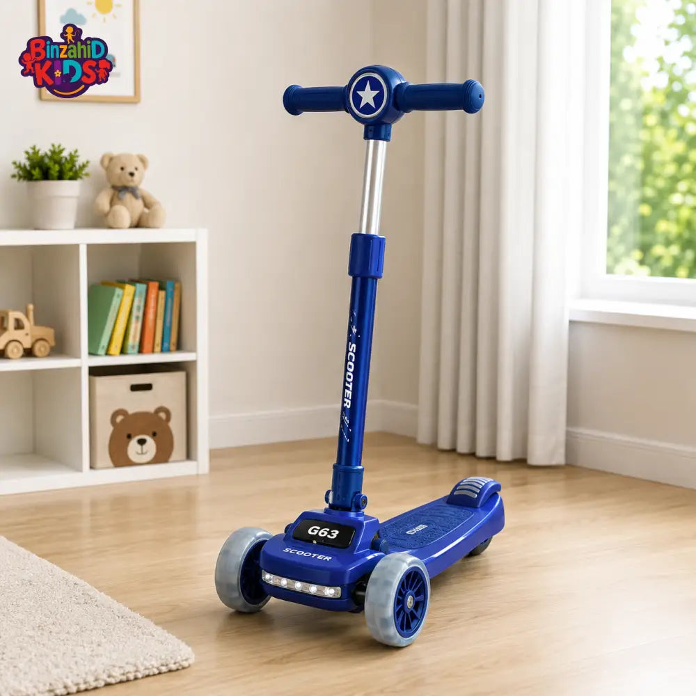 LED WHEEL 3-WHEEL KIDS SMART SCOOTER - BLUE