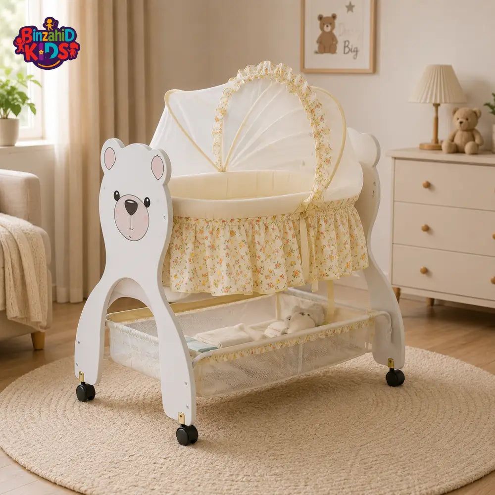 LUXURY BABY BASSINET CRADLE WITH MOSQUITO NET