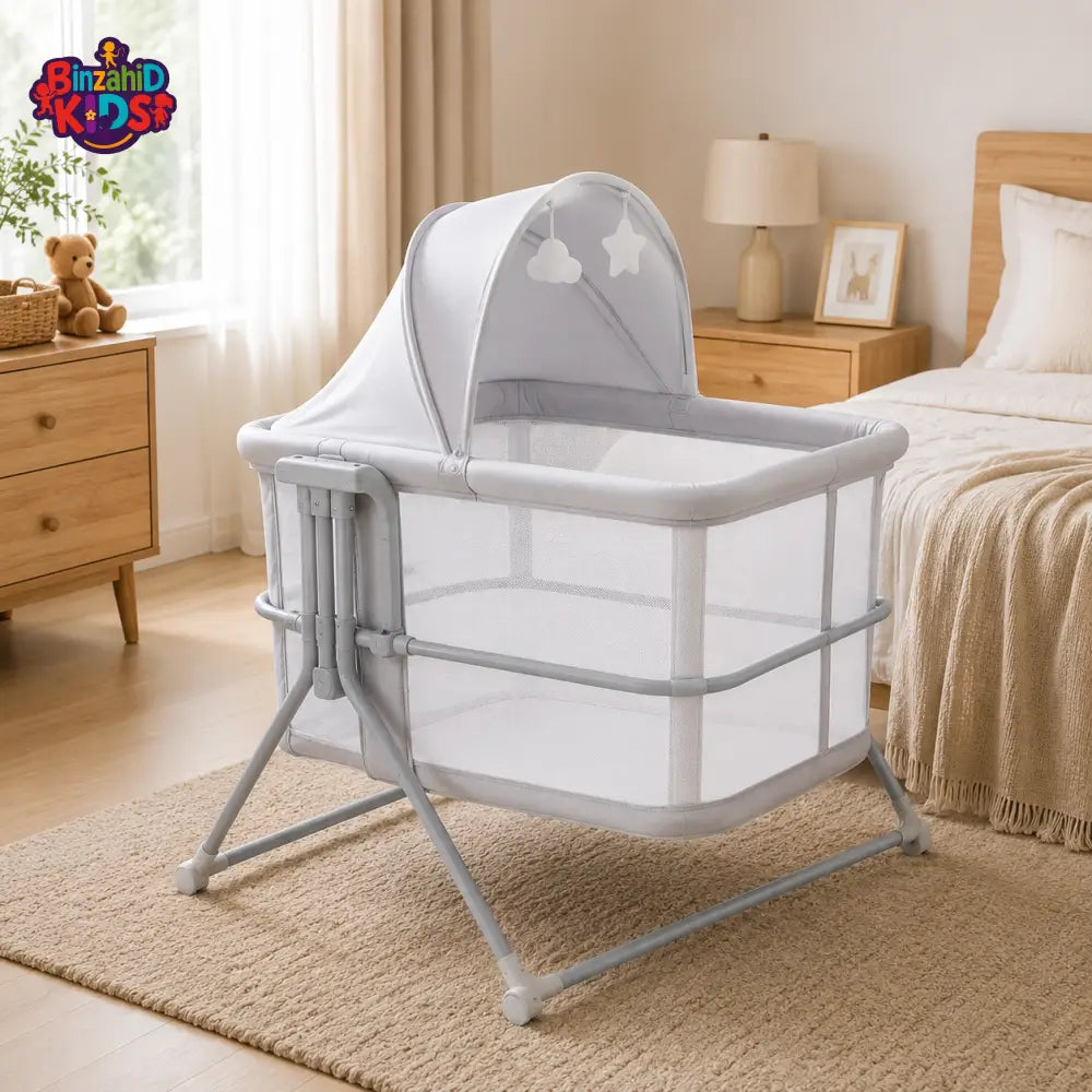 MASTELA 3-IN-1 BEDSIDE SLEEPER BASSINET - WHITE