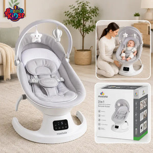 MASTELA 3-IN-1 ELECTRIC BABY BASSINET ROCKER - GREY