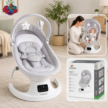 MASTELA 3-IN-1 ELECTRIC BABY BASSINET ROCKER - GREY