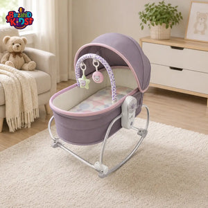 MASTELA 5 IN 1 LUXURY BABY BASSINET & ROCKING CRADLE - PURPLE