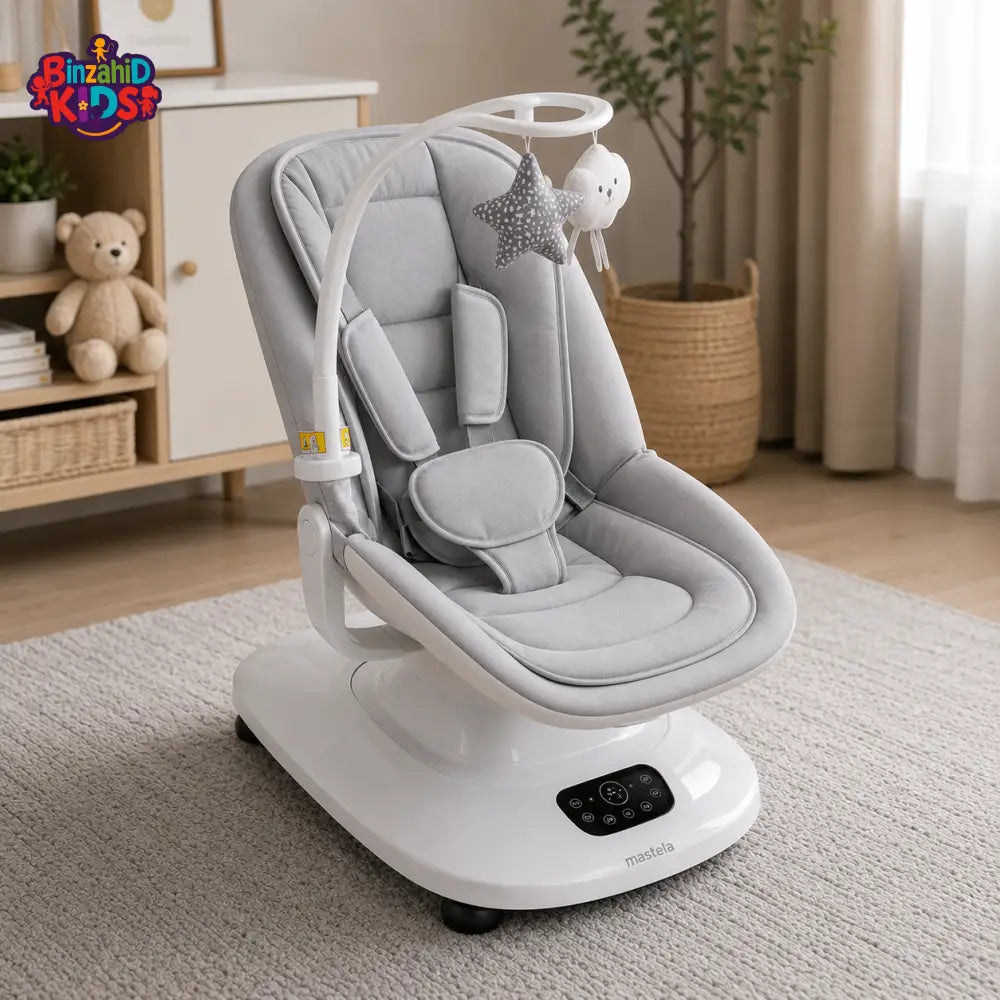 MASTELA AUTO SWING BABY ROCKER - GREY