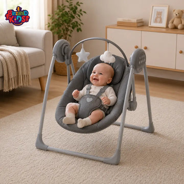 MASTELA ELECTRIC BABY SWING WITH SOOTHING MOTION - GREY