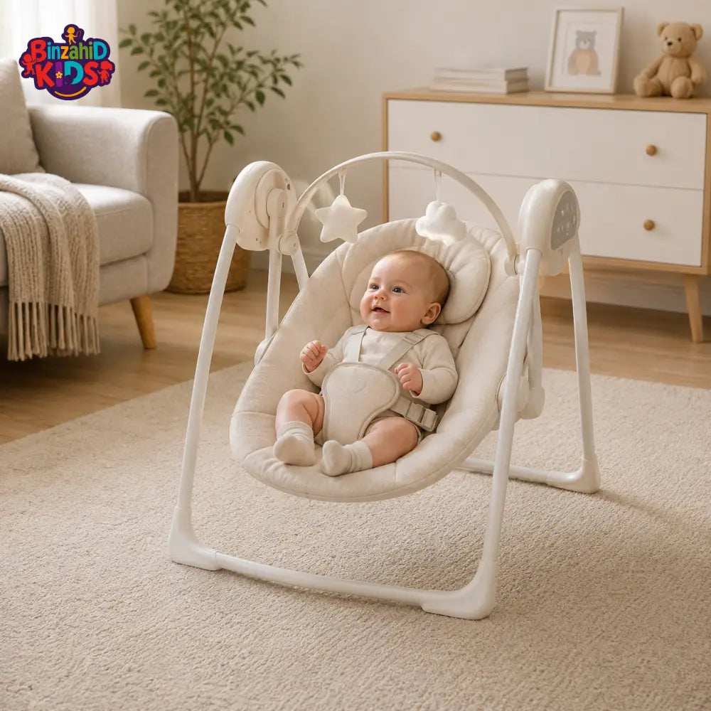 MASTELA ELECTRIC BABY SWING WITH SOOTHING MOTION - SKIN