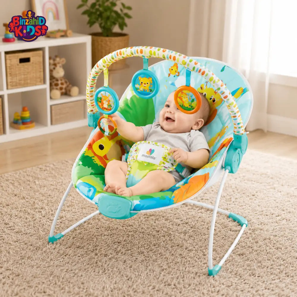 MASTELA MUSIC & SOOTHE BABY BOUNCER - BLUE