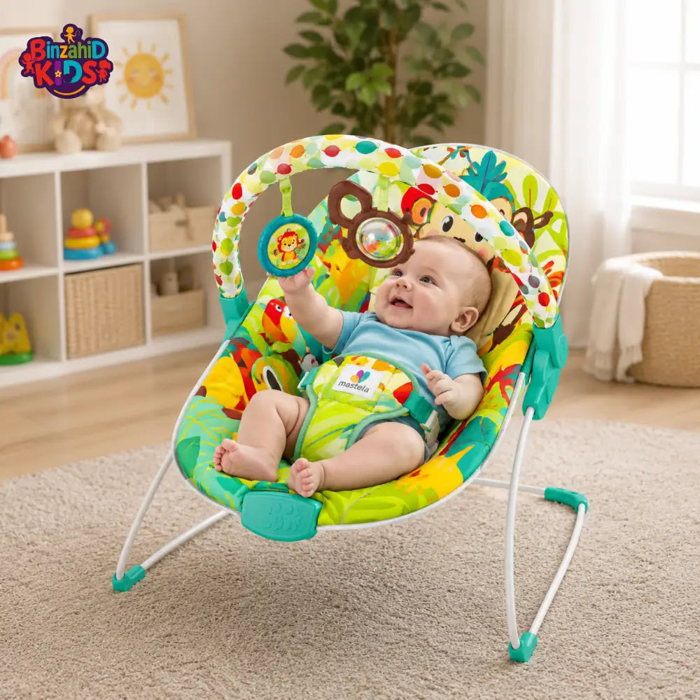 MASTELA MUSIC & SOOTHE BABY BOUNCER - GREEN