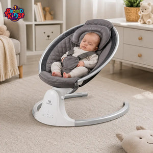 MOTHERCARE ELECTRIC BABY ROCKER WITH PROTECTIVE CANOPY - GREY