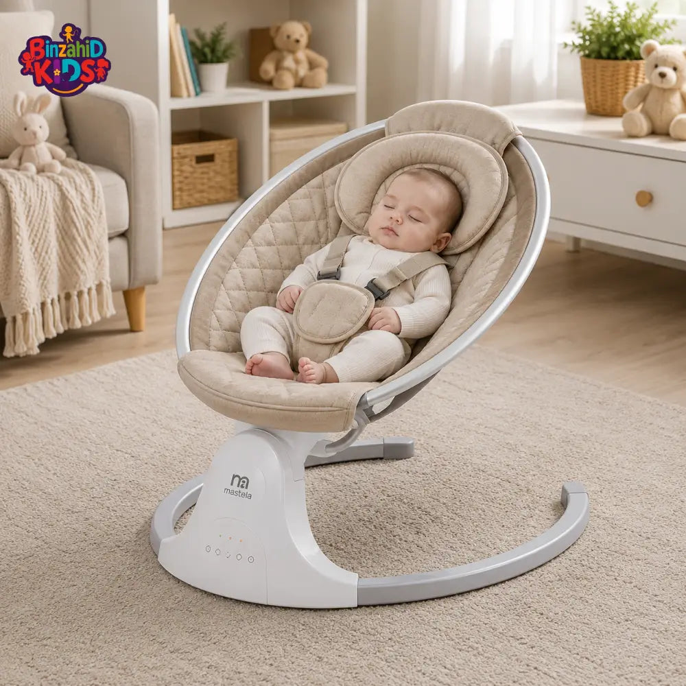 MOTHERCARE ELECTRIC BABY ROCKER WITH PROTECTIVE CANOPY - SKIN