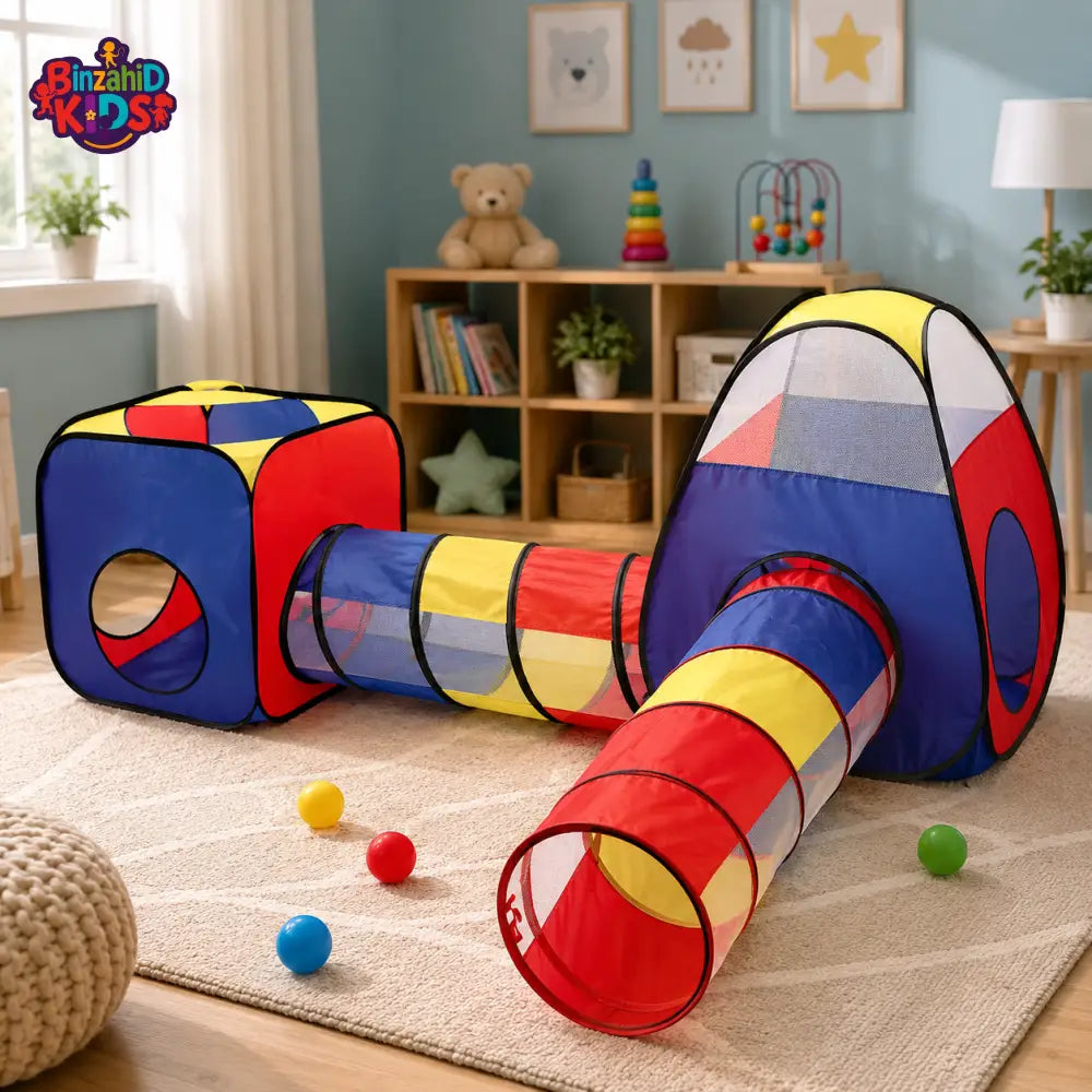 MULTI-TUNNEL KIDS PLAY TENT SET