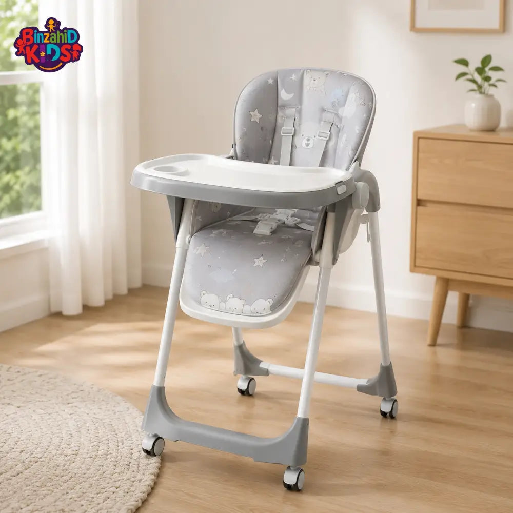MULTIFUNCTIONAL BABY FEEDING HIGH CHAIR - GREY