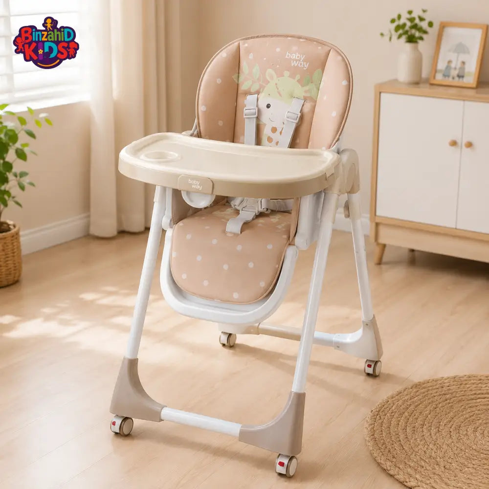 MULTIFUNCTIONAL BABY FEEDING HIGH CHAIR - KHAKI