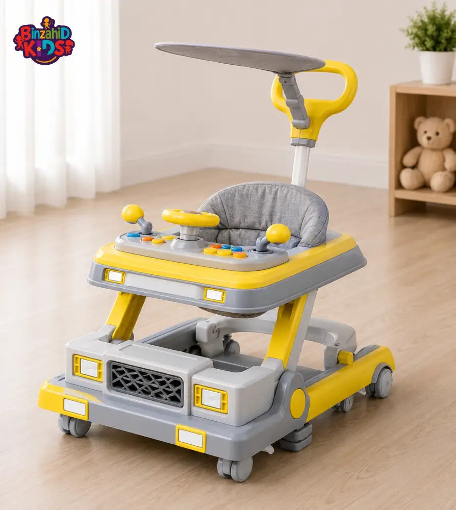 MULTIFUNCTIONAL BABY WALKER - YELLOW