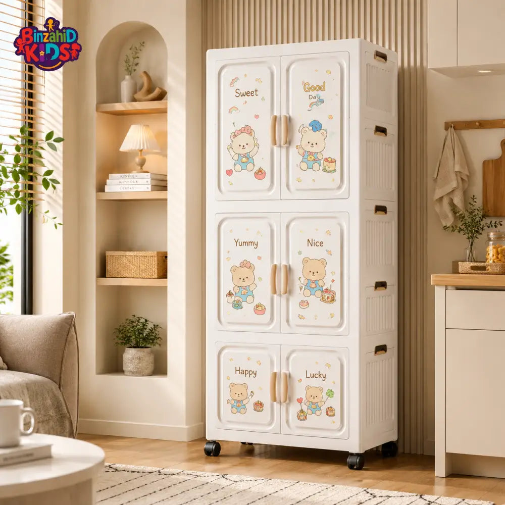 MULTILAYER KIDS STORAGE WARDROBE CABINET