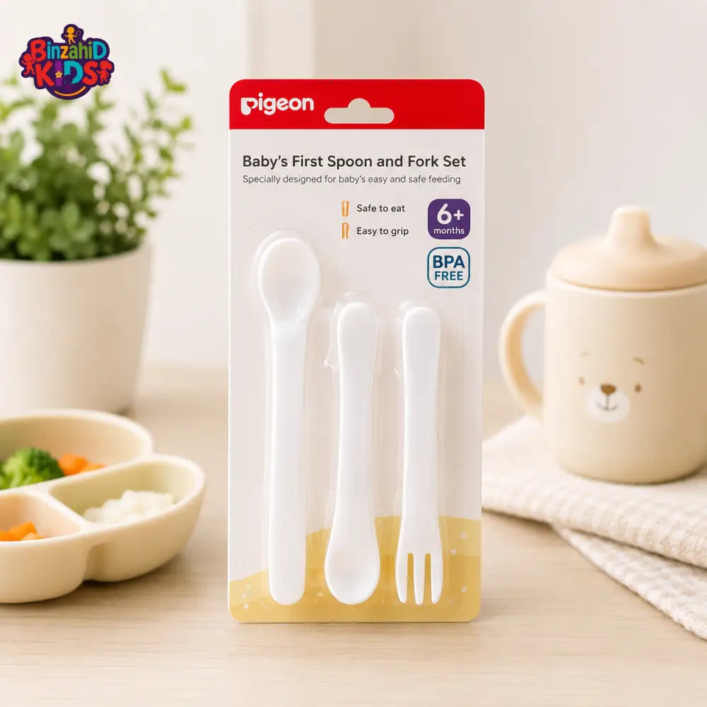 PIGEON BABY FIRST’S FEEDING SPOON & FORK SET