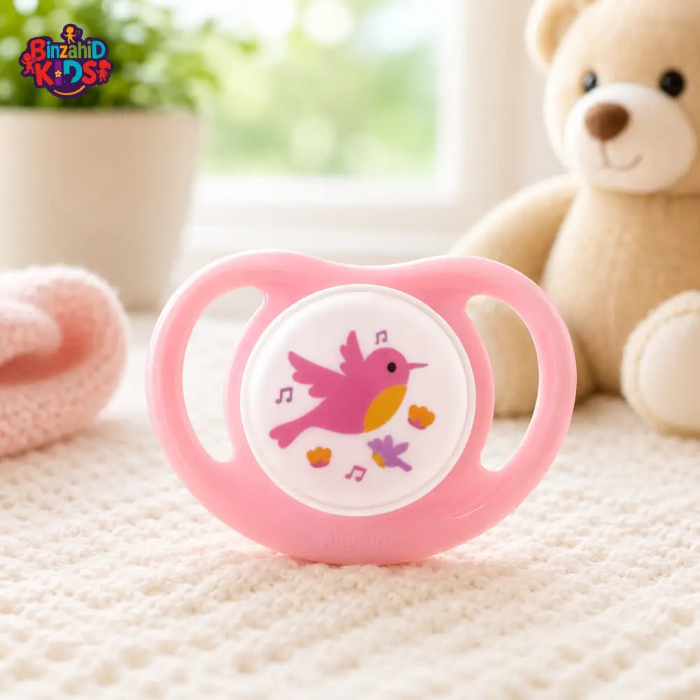 PIGEON BABY PACIFIER – BIRD MOTIF (0–6 MONTHS)