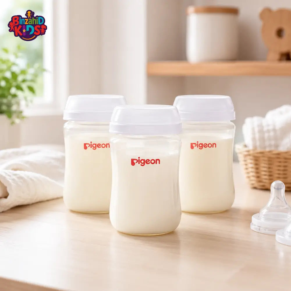 PIGEON BREASTMILK STORAGE BOTTLES 160ML PK-3