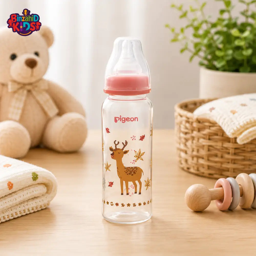PIGEON COLORFUL ERGONOMIC BABY BOTTLE – 4+ MONTHS