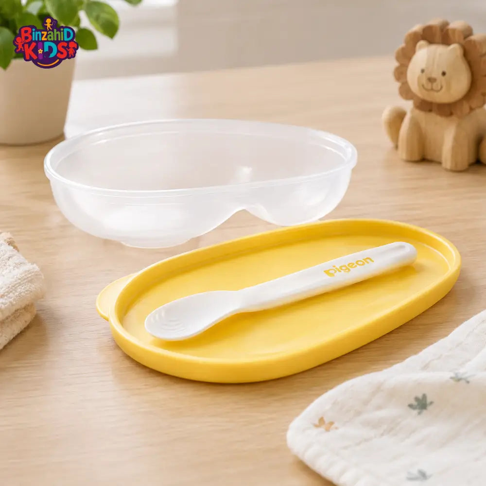 PIGEON FEEDING DISH & SPOON SET
