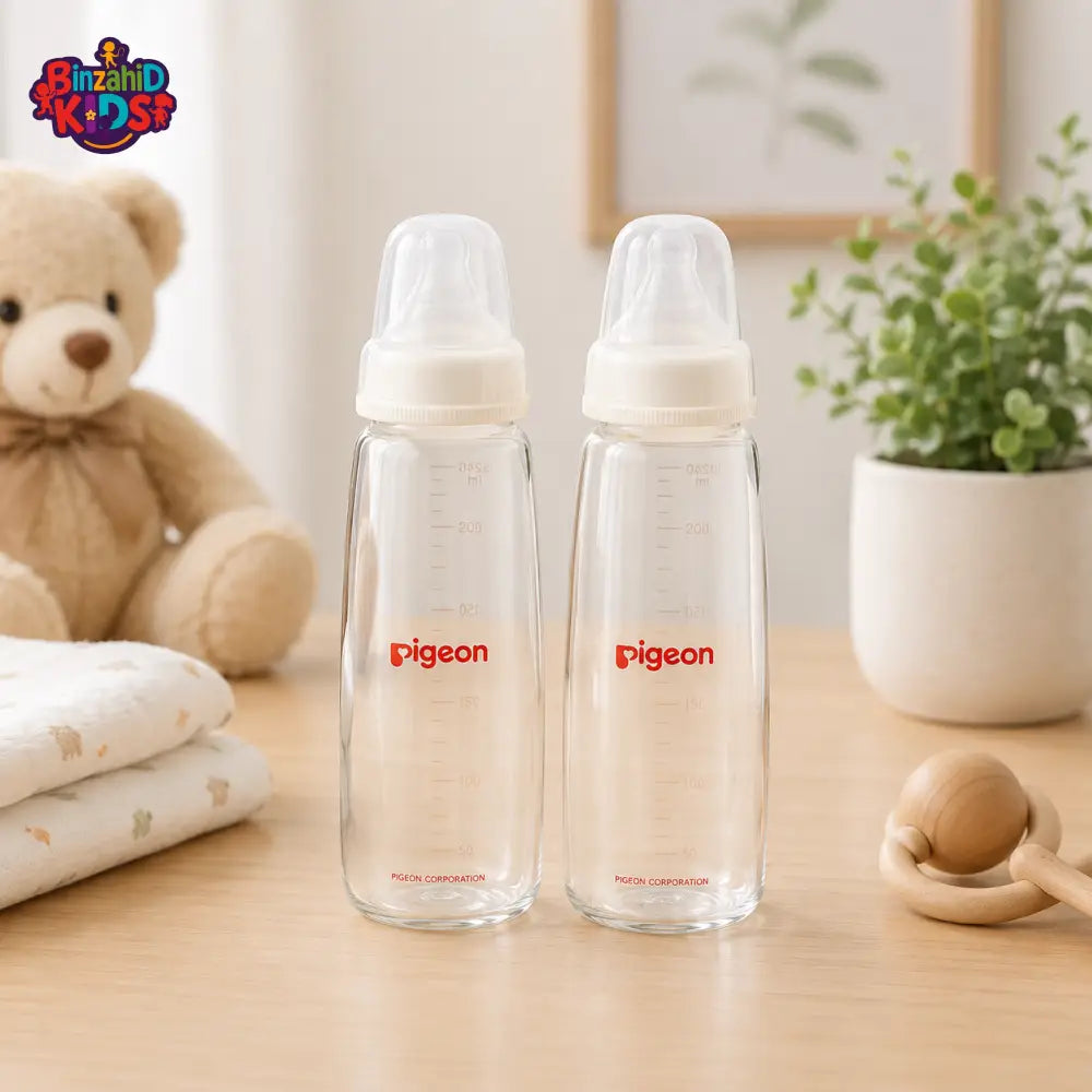 PIGEON FLEXIBLE PERISTALTIC NURSING BOTTLE – 240ML (2 PCS)