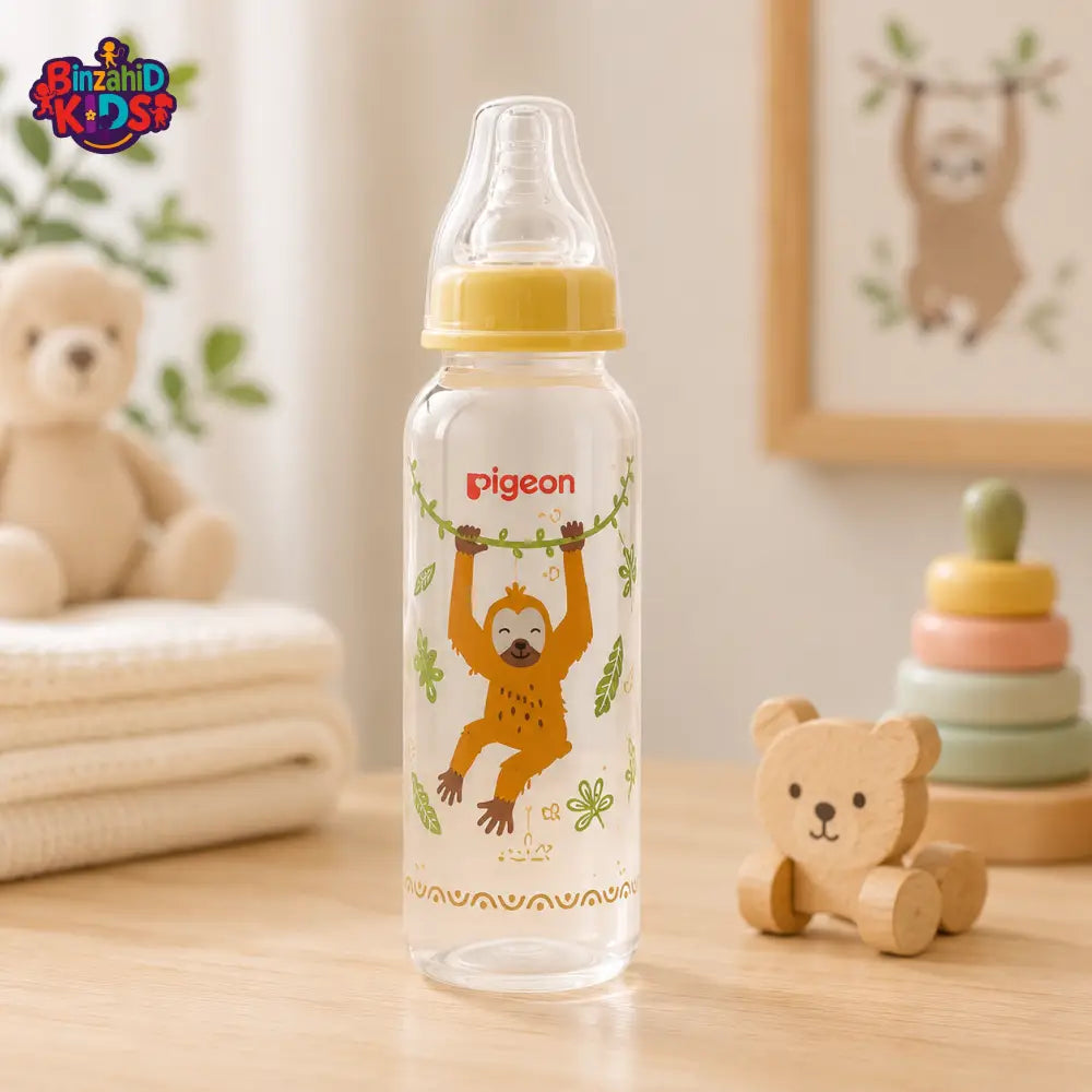 PIGEON FLEXIBLE STANDARD NECK FEEDER PP RP 240ML – ORANGUTAN