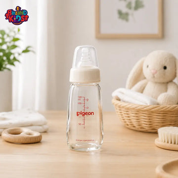 PIGEON NURSING BOTTLE WITH PERISTALTIC NIPPLE (GLASS)