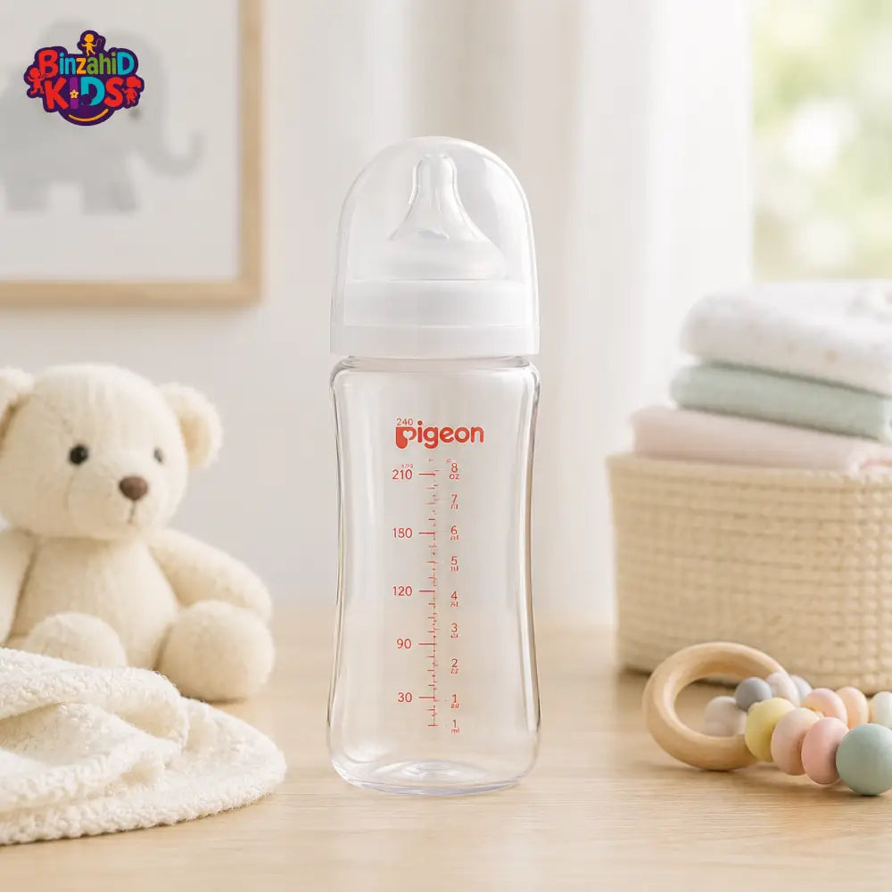 PIGEON SOFTOUCH BPP WIDE NECK NURSING BOTTLE 240ML LOGO