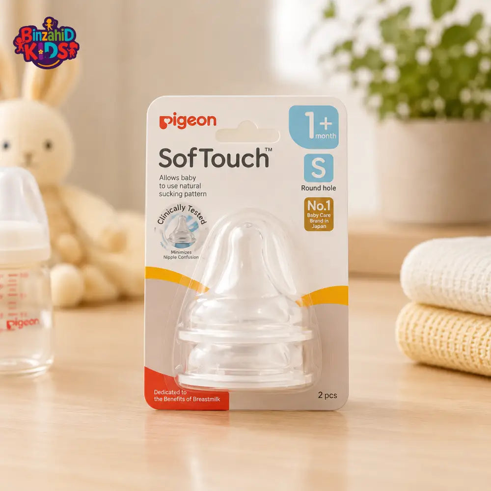 PIGEON SOFTOUCH WIDE NECK NIPPLE PK-2