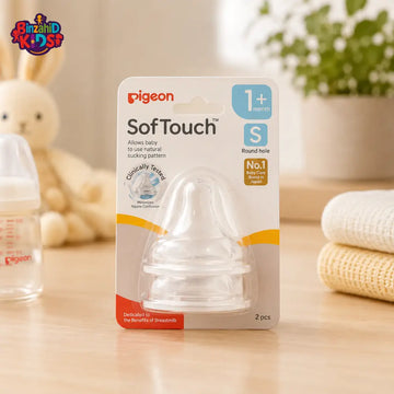 PIGEON SOFTOUCH WIDE NECK NIPPLE PK-2