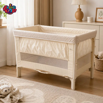 PORTABLE BABY BEDSIDE SLEEPER COT - BEIGE