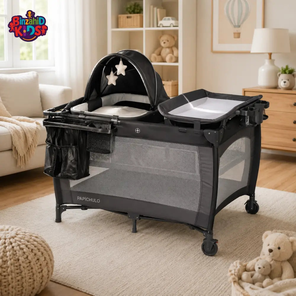 PREMIUM BABY PLAYPEN COT WITH CHANGING STATION
