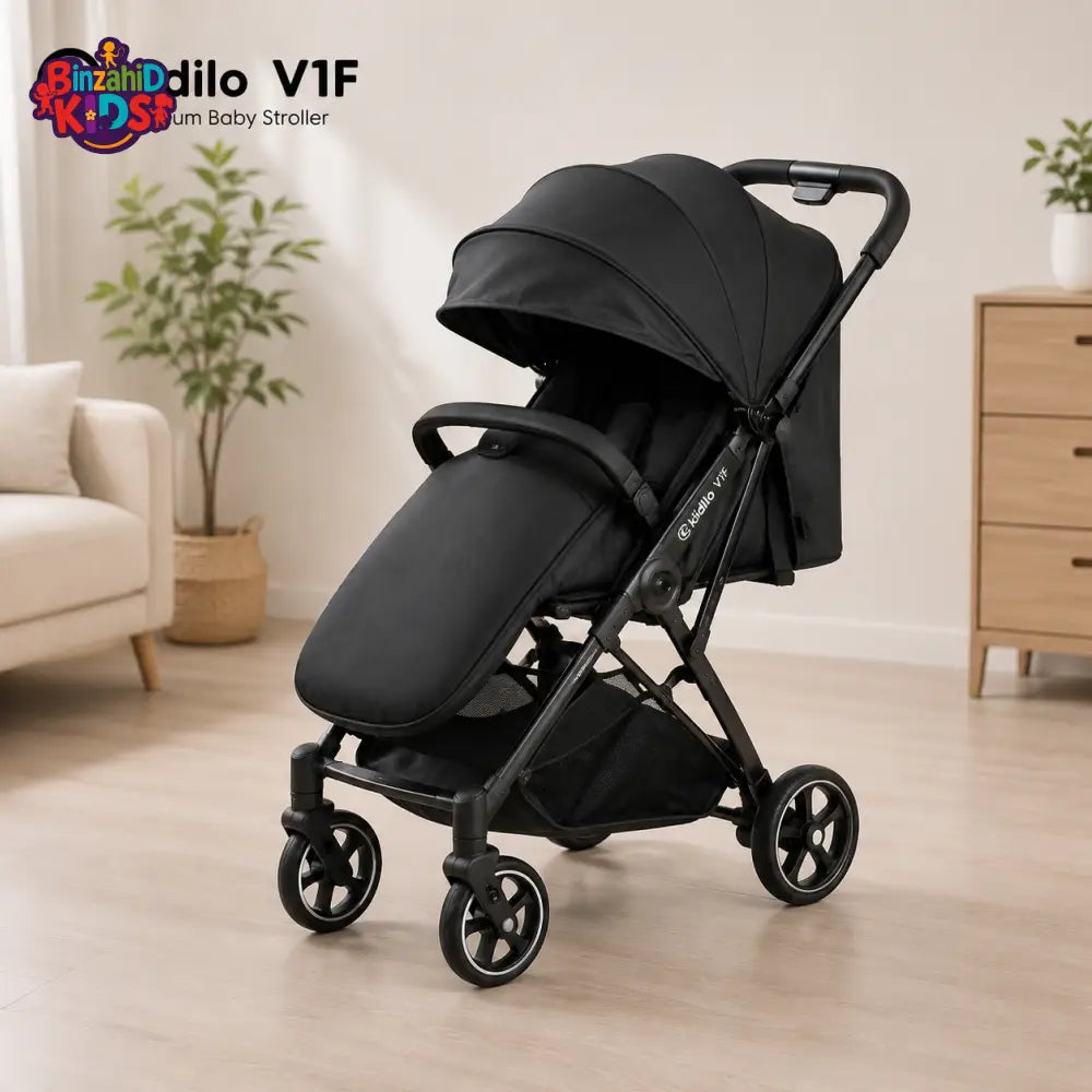 PREMIUM FOLDABLE BABY STROLLER - BLACK