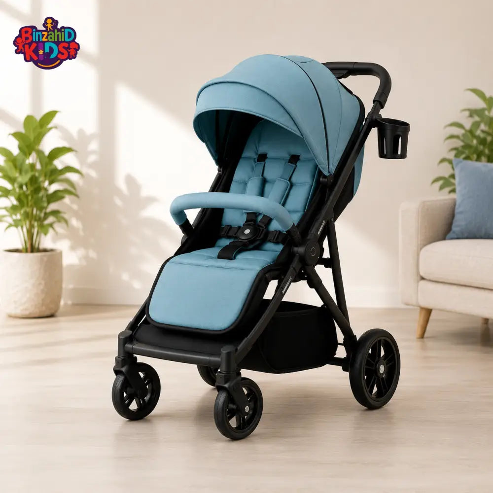 PREMIUM FOLDABLE BABY STROLLER - BLUE
