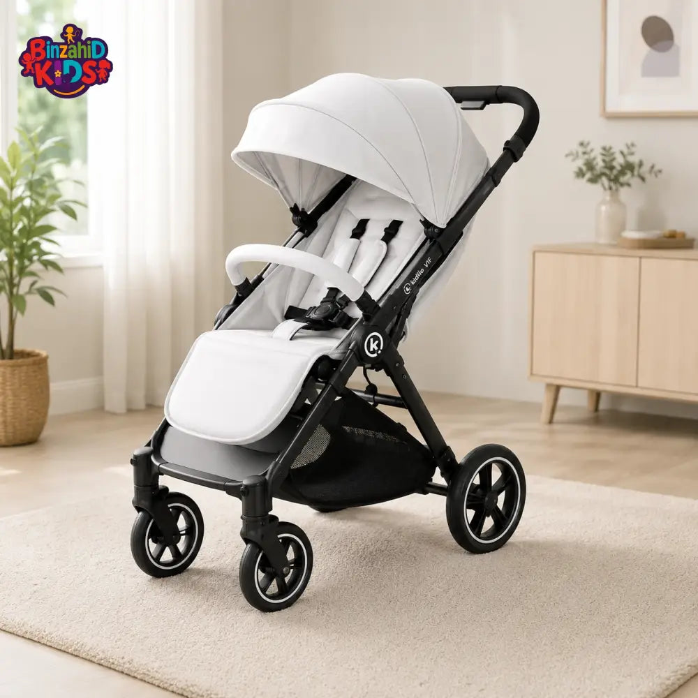 PREMIUM FOLDABLE BABY STROLLER - WHITE