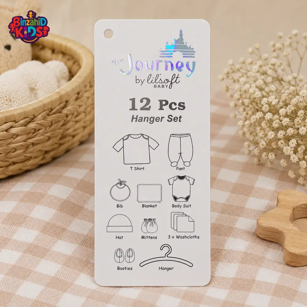 PREMIUM NEWBORN BABY STARTER GIFT SET – WELCOME TO THE WORLD DESIGN (WHITE & BLACK)