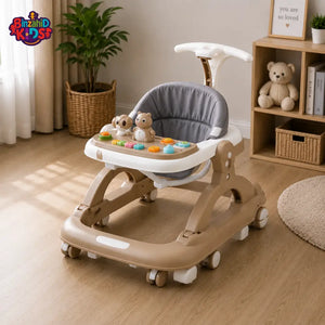 PREMIUM PUSH HANDLE BABY WALKER - BROWN