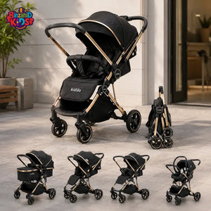 PREMIUM REVERSIBLE BABY STROLLER - BLACK