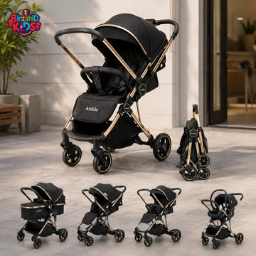 PREMIUM REVERSIBLE BABY STROLLER - BLACK