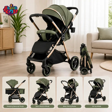 PREMIUM REVERSIBLE BABY STROLLER - GREEN