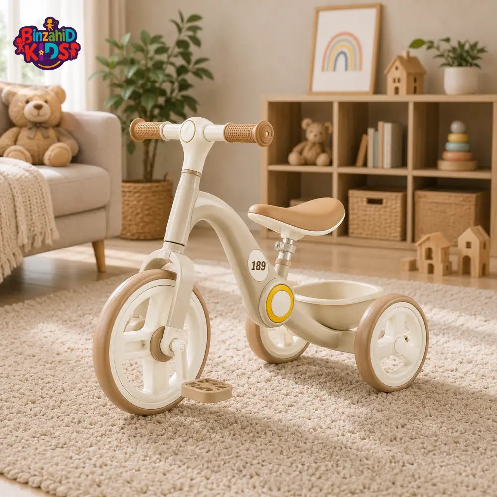 PREMIUM TODDLER BALANCE BIKE - LIGHT BROWN